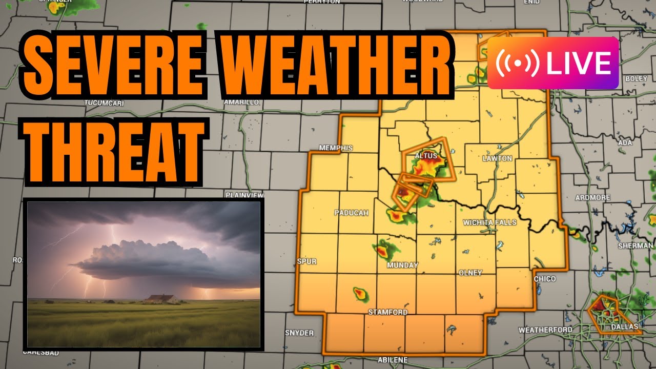 LIVE: Severe weather threat across the southern Plains - YouTube