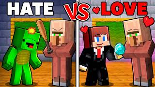 JJ and Mikey : HATE or LOVE Student Battle in Minecraft ! - Maizen