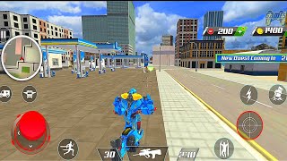 Flying Ambulance Robot Car Transform: Robot Game Rescue Simulator 21 #3 - Android Gameplay screenshot 4