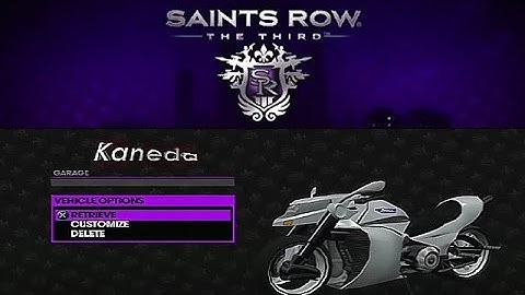 PS3 Saints Row The Third Vehicles Cheat Give Kaneda