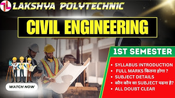 CIVIL ENGINEERING | 1ST SEMESTER  FULL INFORMATION #new  #syllabus #introduction #DIPLOMA #SBTEBIHAR