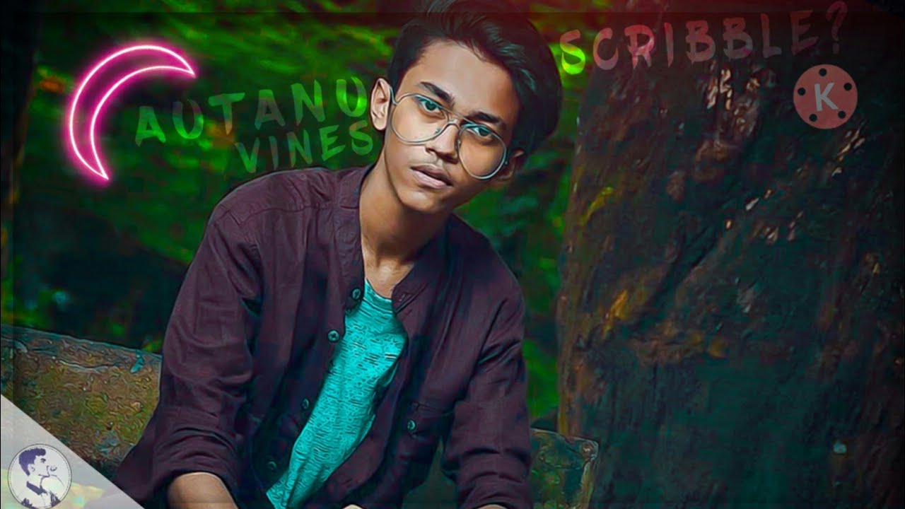 Autanu Vines Scribble Effect Breakdown|scribble effect kinemaster| Funny song | Bangla New Song 2019