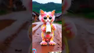 beautiful old cat dudu piyenge #funny #comedy #cartoon #trending #cute #billi