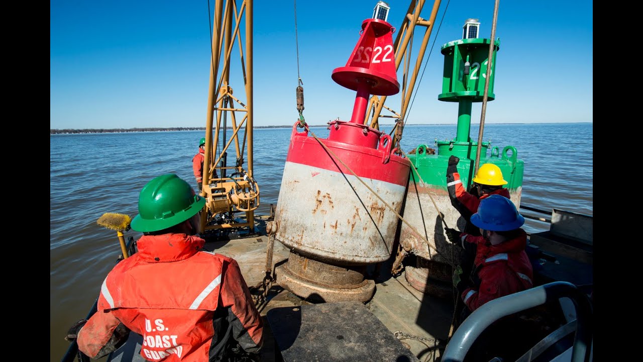U.S. Coast Guard sets buoys on Saginaw Bay YouTube