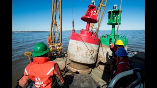 U.S. Coast Guard sets buoys on Saginaw Bay