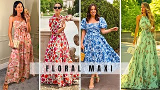 Floral Maxi, Skirt  Dresses for Natural older women over 50 60 70 – Elegant Summer Looks