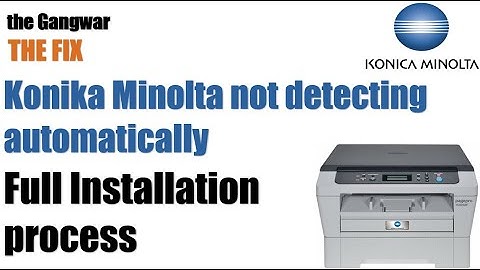 How to Setup Konika Minolta Printer and Scanner