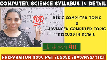 Computer Syllabus /HSSC PGT/ TGT/PGT DSSSB / TGT / PGT/PRT  KVS EXAM // NS CLASSES