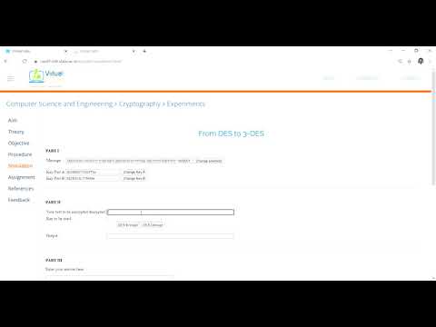 iitb virtual Lab | Cryptography lab |From DES to 3-DES |Symmetric Key Encryption Standards (DES)