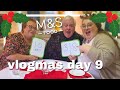 VLOGMAS DAY 9 | rating m&amp;s food christmas range w. mum &amp; dad | nibbles, mince pies &amp; more! | UK 2022