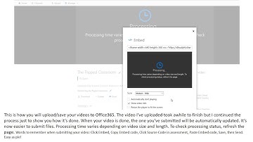 Uploading video files in Office365