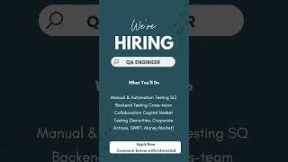 🚨Hiring QA Engineer in Noida Big oh Tech / Manual & Automation Testing #shorts #hiringnow #testing