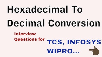 interview preparation (programming question) : Part-7: Hexadecimal to Decimal Conversion C++ Program