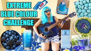 I Used Only BLUE Things For 24 Hours *Extreme Challenge*  Garima's Good Life