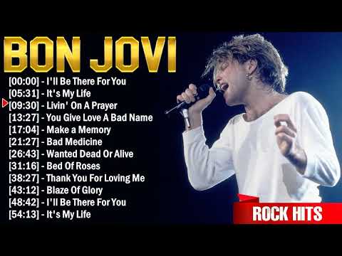 Bon Jovi Greatest Hits Full Album ~ Best Rock Songs Playlist Ever