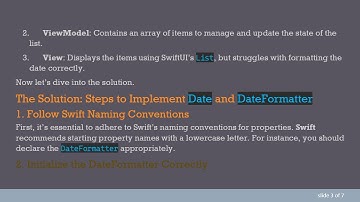 How to Properly Use Date and DateFormatter in a SwiftUI List