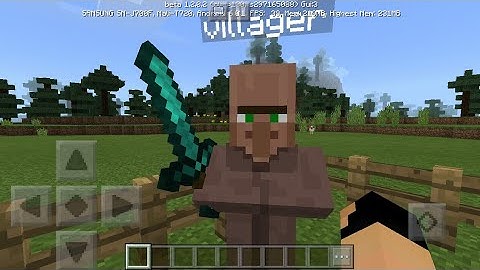 MCPE 1.2 How To Make Villagers Hold Weapons and item | Command Block Creation