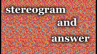 stereogram with answer, magic eye image,LOGO art, parallel view