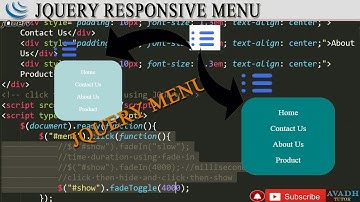 stylish responsive menu || fadein jquery || fade out jquery || fade Toggle using jquery