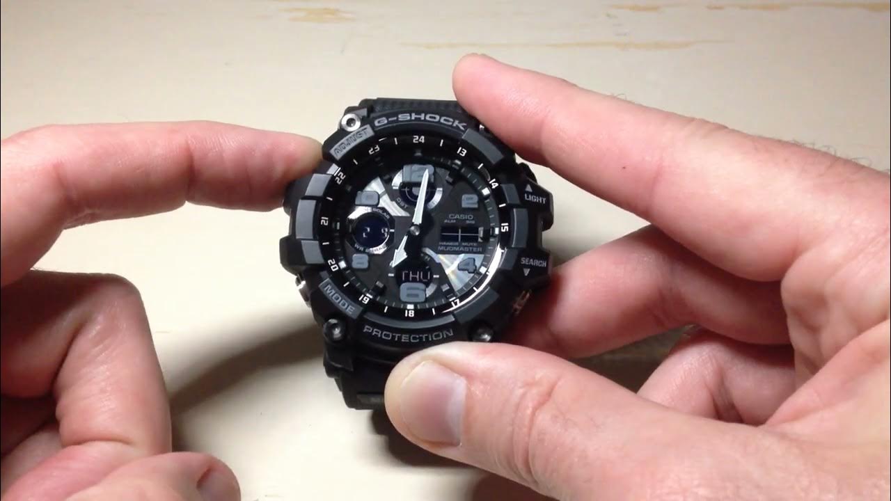 Casio Mudmaster GShock Change the back light time (GSG1001) YouTube