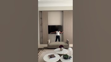 Hidden Tv Unit design idea #viral #interiordesign #trending #roomtour