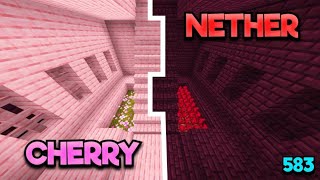 I Built With Cherry Planks In The Nether 🔥