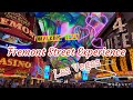 Walking tour of Fremont Street Experience 2021, Viva Vision Light Shows, Midnight downtown Las Vegas