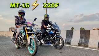 THE LEGENDARY PULSAR 220F vs MT-15 (2.0) | DRAG RACE TILL TOP END