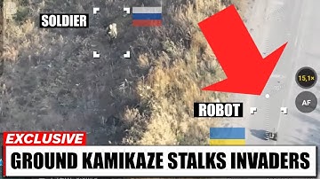 Kamikaze UGV STALKS 3 Russische soldaten uit de schaduw