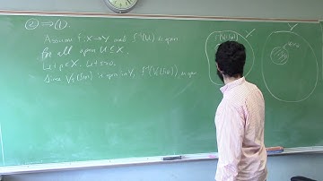 Part 1: Continuity in terms of open sets