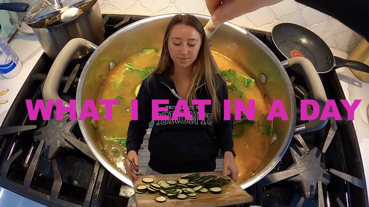 What I Eat In A Day | ft. a workout and a food haul - YouTube