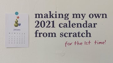 making and designing my own 2021 calendar | the process