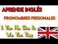 Pronombres personales de inglés - gramática inglesa