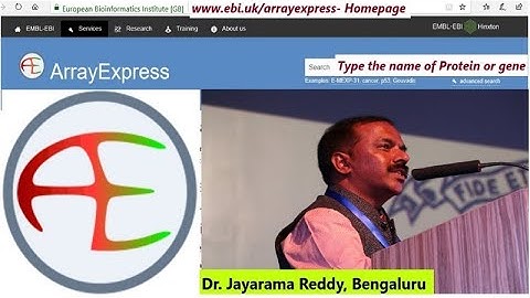 ArrayExpress Database by Dr  Jayarama Reddy