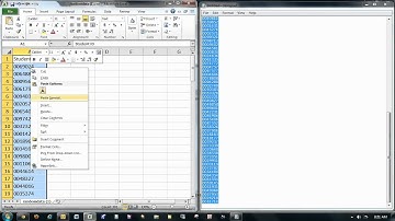 Adding the leading zeros to a column of ID Numbers in Excel.