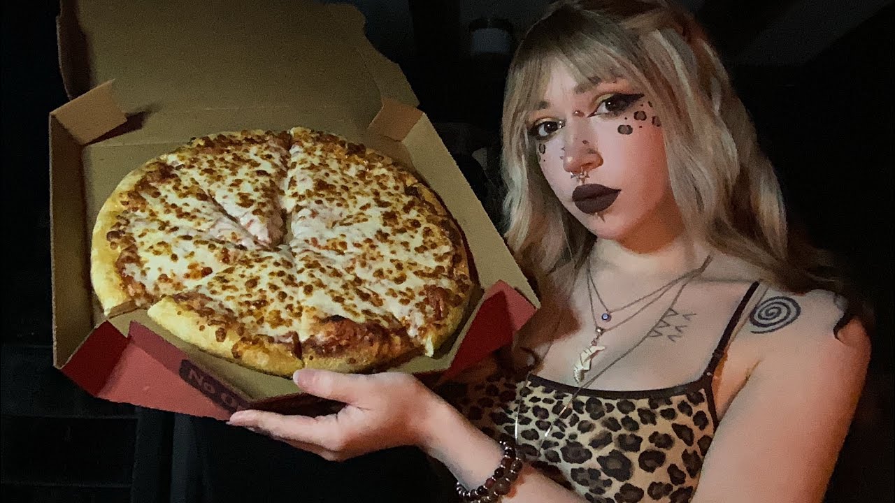 Pizza and Giant Chocolate Chip Cookie Mukbang ASMR | Cupped Eating Sounds, Whispering