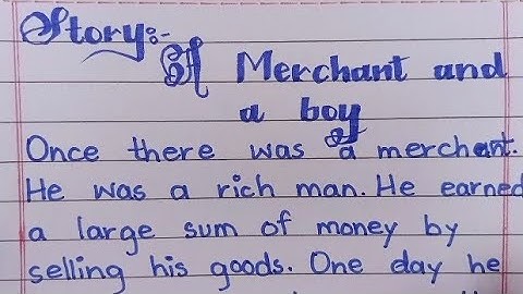 Nip the Evil in the Bud | A Merchant and a Boy English Story