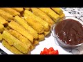 القلقاس بطريقة جديدة لأول مره على اليوتيوب أصابع قلقاس مقرمشة وطريقتها سهلة وسريعة والطعم تحفة ويجنن 