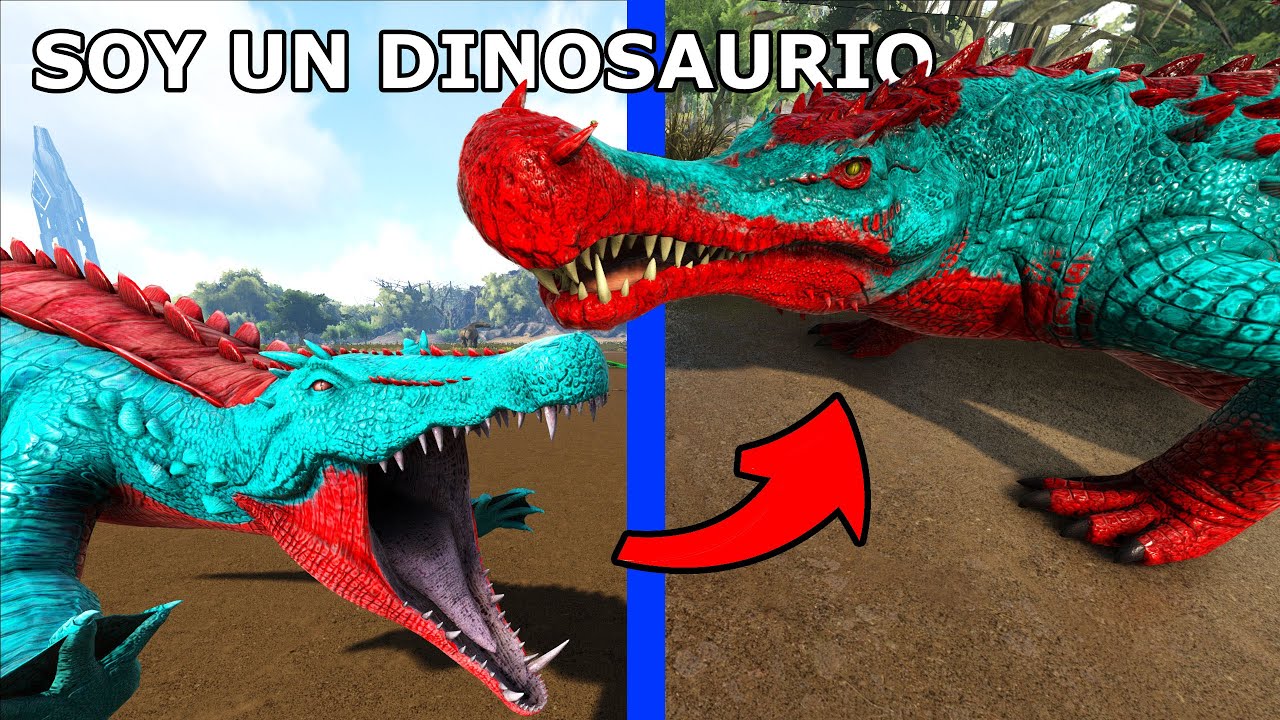 EVOLUCIONO A COCODRILO DINOSAURIO PARA VENCER AL REY DEL PANTANO!  sarcosuchus Soy Un Dinosaurio ARK - YouTube