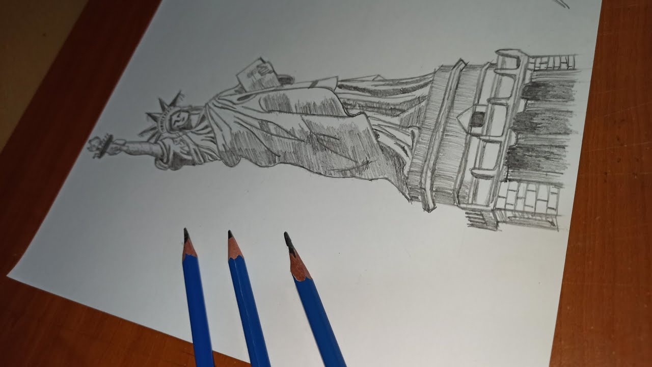 Dibujo la estatua de la libertad/Drawing the statue of liberty | Ax-art :)  - thptnganamst.edu.vn