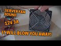 Server fan sound 120mm 12V 3A 200cfm loud high airflow DELTA AFC1212DE