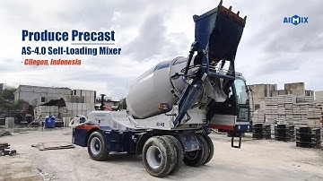4.0m³ Self Loading Concrete Mixer Has Started Producing Precast In Cilegon