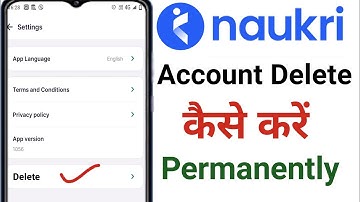 Naukri Account Delete kaise Karen।How to Delete Account Naukri app।Naukri mai I