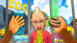 картинка: Я ОБЕЗЬЯНА VR И НАКОРМИЛ ЭТИМ ПОСЕТИТЕЛЕЙ ЗООПАРКА 🐵 в I Am Monkey VR