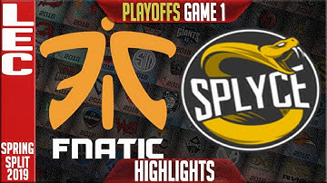 FNC vs SPY Game 1 Highlights | LEC Playoffs Spring 2019 Round 2  Fnatic vs Splyce G1