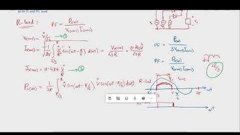 Power factor of three phase half wave rectifier |Lecture 25| Power electronics Urdu/Hindi