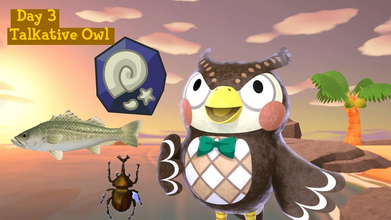 Animal Crossing New Horizons Day 3 The Talkative Owl Returns YouTube