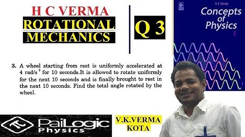 H C VERMA | ROTATIONAL MECHANICS | CHAPTER 10 | Q3. A wheel starting from rest is uniformly accelera