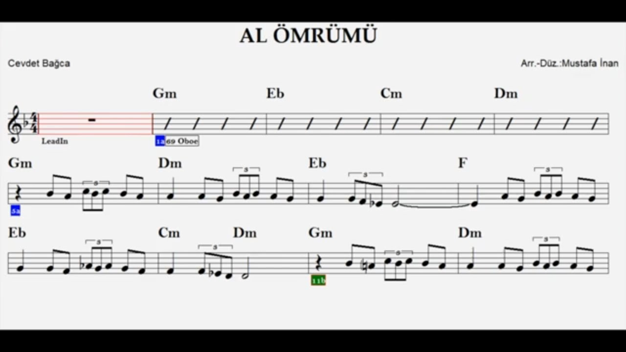 Al Omrumu Dm Play Along Guitar Flute Oboe Keyboard Violin Ney Melodica Baglama Saz Youtube