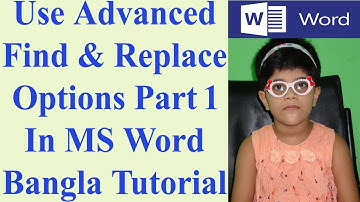 Use Advanced Find & Replace Options Part 1 In MS Word Bangla